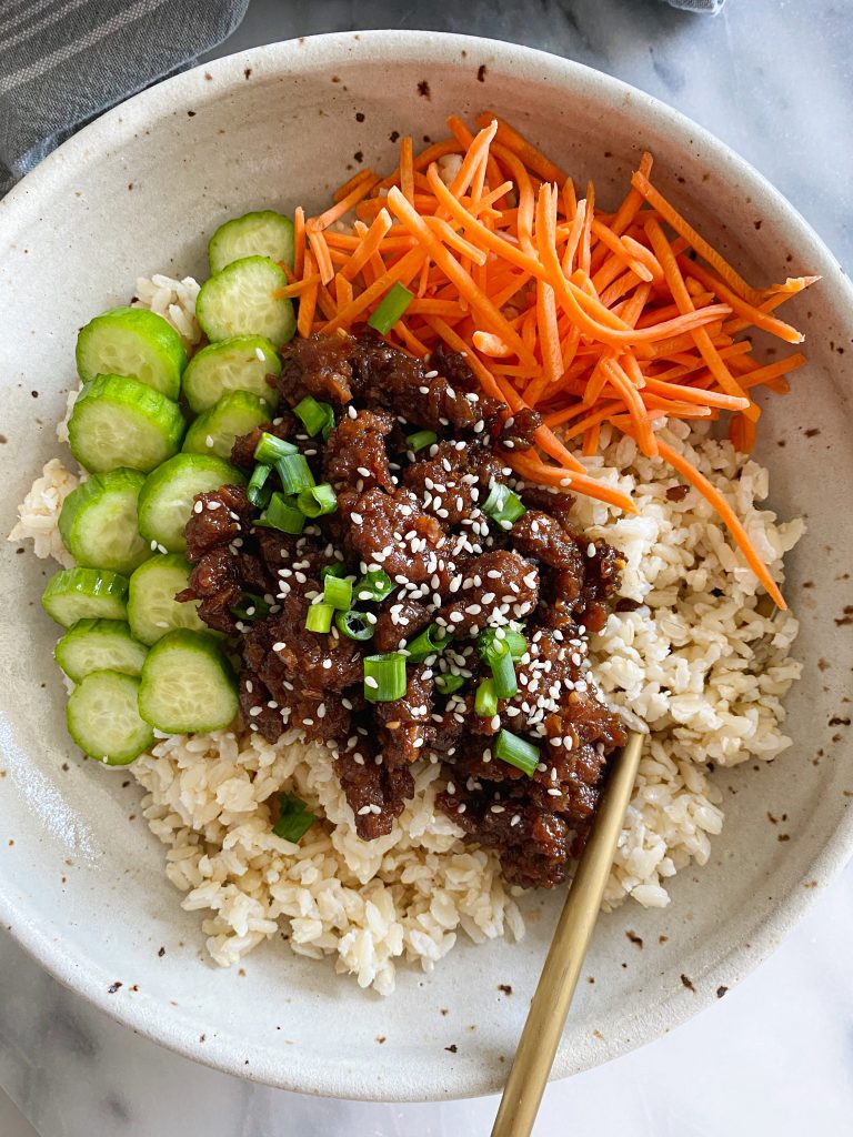Korean Sweet "Beef" Bowl - Winnie Kison